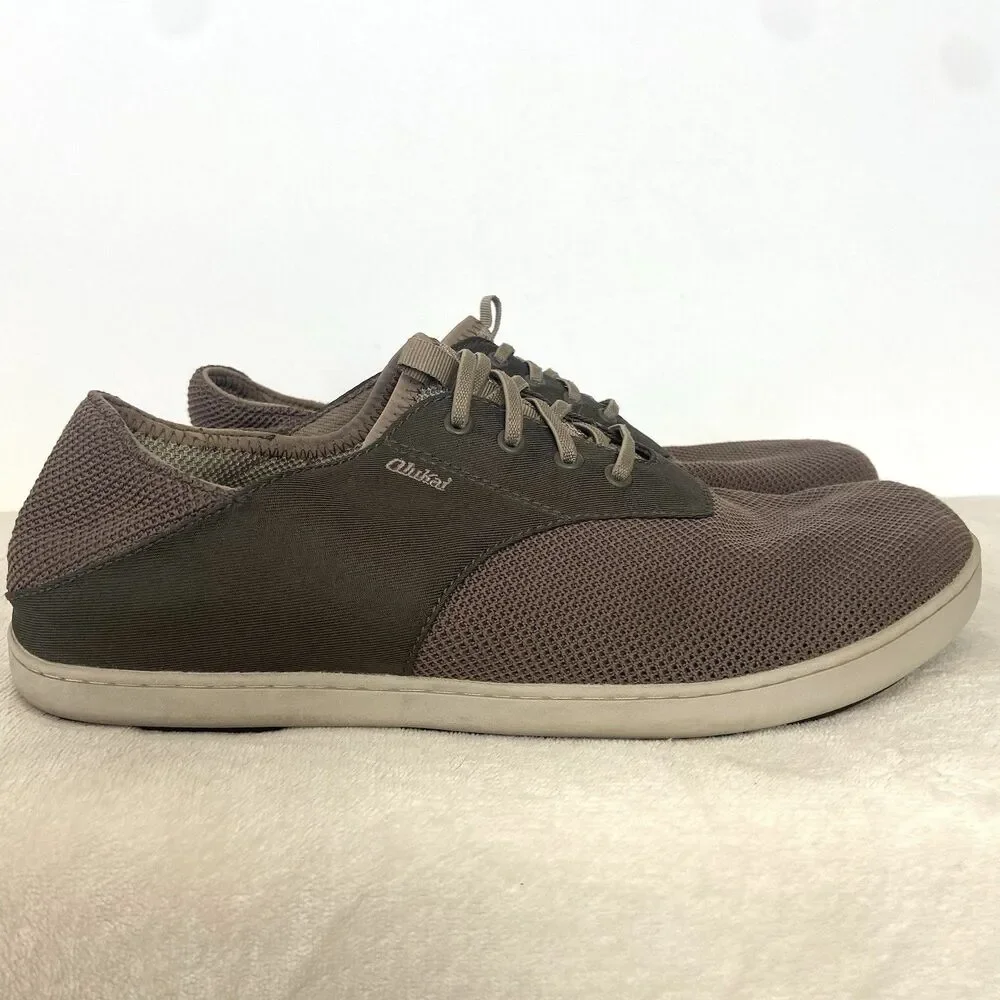 OluKai Nohea Moku No Tie Slip On Boat Shoes Brown Size 10.5